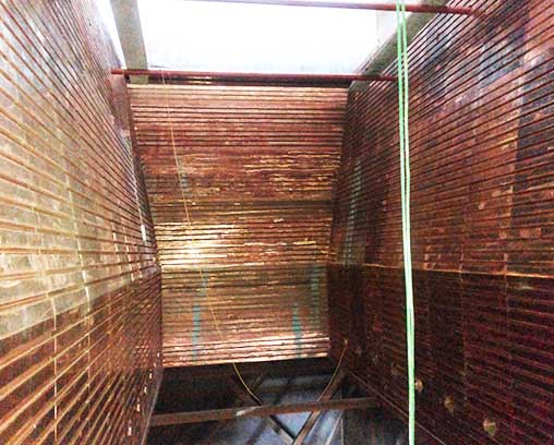 侧吹炉铜水套现场装置照片5