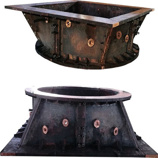 侧吹炉烟路整体式铜水套