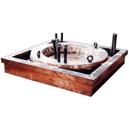 镍闪炉烟路盖和烟路座铜水套