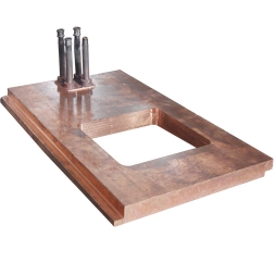 Vertical copper water jacket for side wall of settler of Flash Furnace