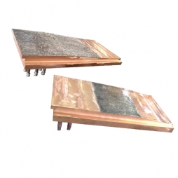 Vertical copper water jacket of end wall in flash furnace